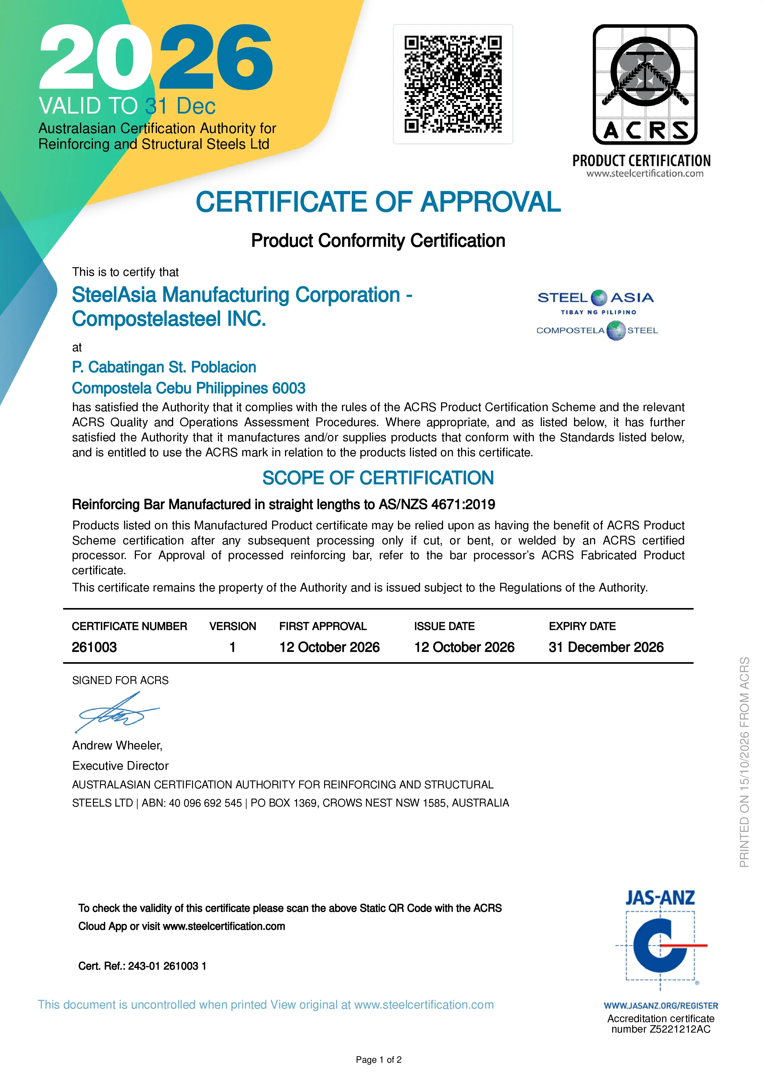 certification image